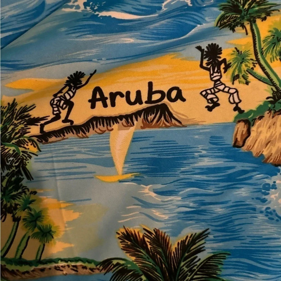 Rima Womens O/S Beach dress/coverup Aruba Pattern Oversized "One Happy Island" - Picture 2 of 6